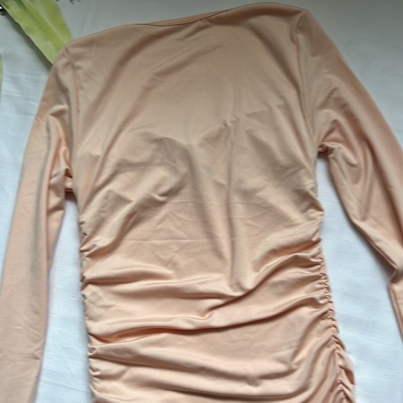 ⭐️sexy Bodycon Long Sleeve Ruched Deep V Square Neck Dress⭐️ - Picture 7 of 7